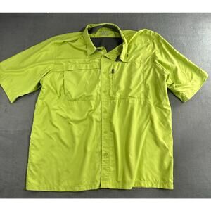 Under Armour Shirt Men‎ 3XL Lime Green Loose Fit Vented Performance Button Up